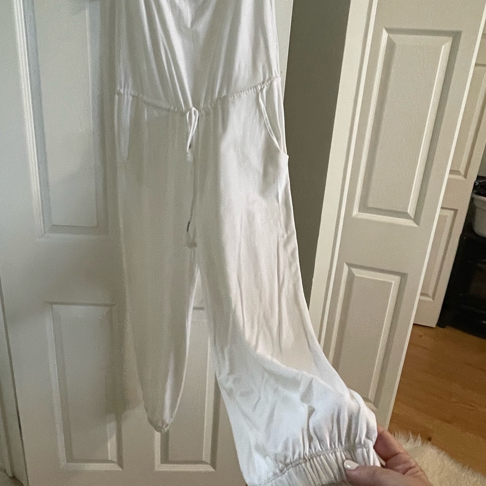 bobi White Strapless Jumpsuit - Picture 6 of 6